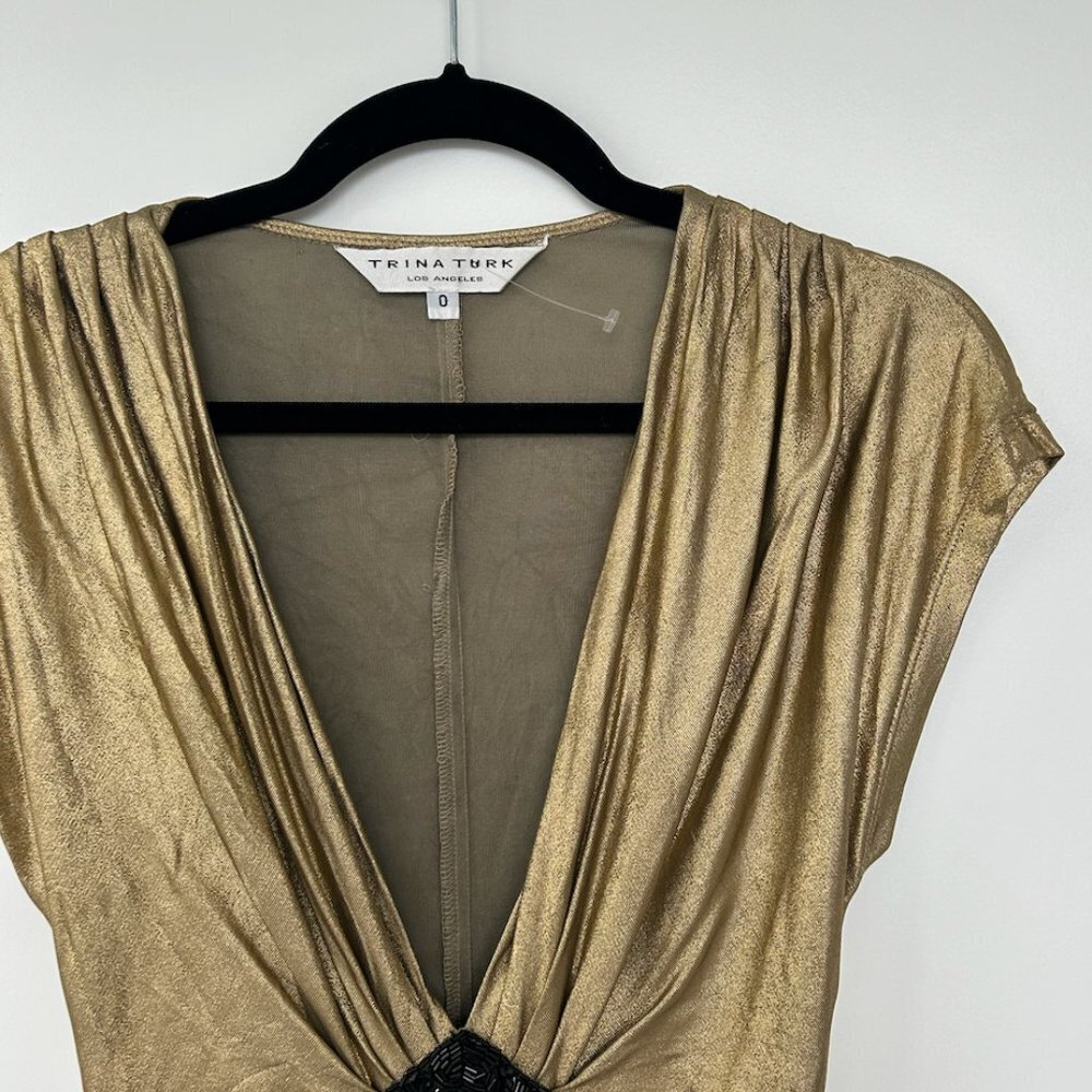 Trina Turk Gold Dress - Picture 4 of 16